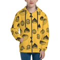 Hoodies for Teen Girls Boys Light Bulbs Print yellow Warm Boys