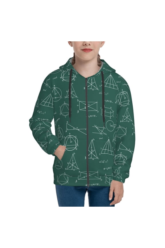 Hoodies for Teen Girls Boys - Math Print equation Warm Boys' Fashion Zip Up Hoodies & Sweatshirts, Boys Girls Kids Clothes Size 18-20 Youth Pullover with Kangaroo Pocket