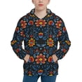 thumbnail image 1 of Hoodies for Teen Girls Boys - Mexican Flower Warm Boys' Fashion Hoodies & Sweatshirts, Boys Girls Kids Clothes Size 7-8 Youth Pullover with Kangaroo Pocket, 1 of 5