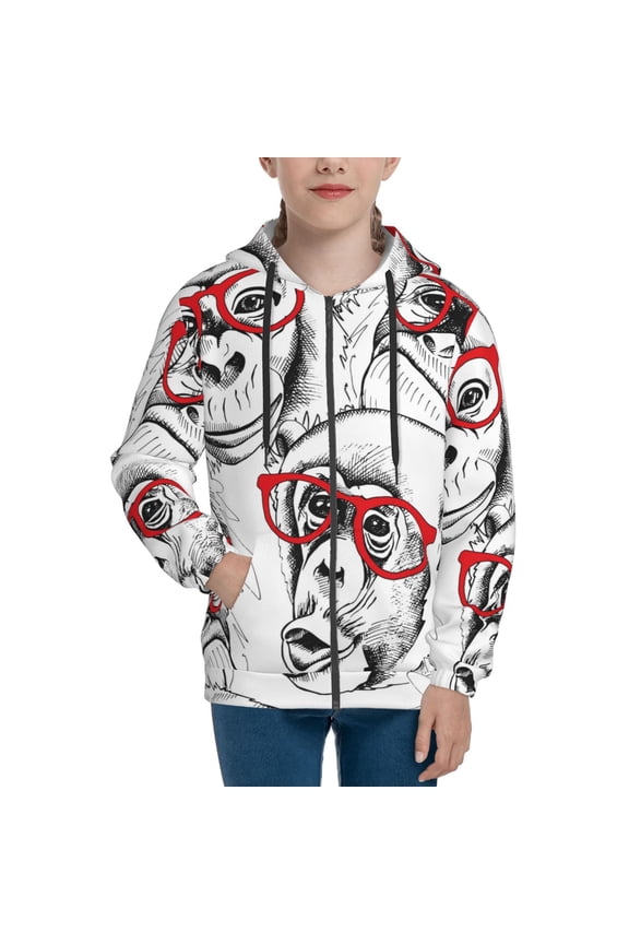 Hoodies for Teen Girls Boys - Monkey Warm Boys' Fashion Zip Up Hoodies & Sweatshirts, Boys Girls Kids Clothes Size 18-20 Youth Pullover with Kangaroo Pocket