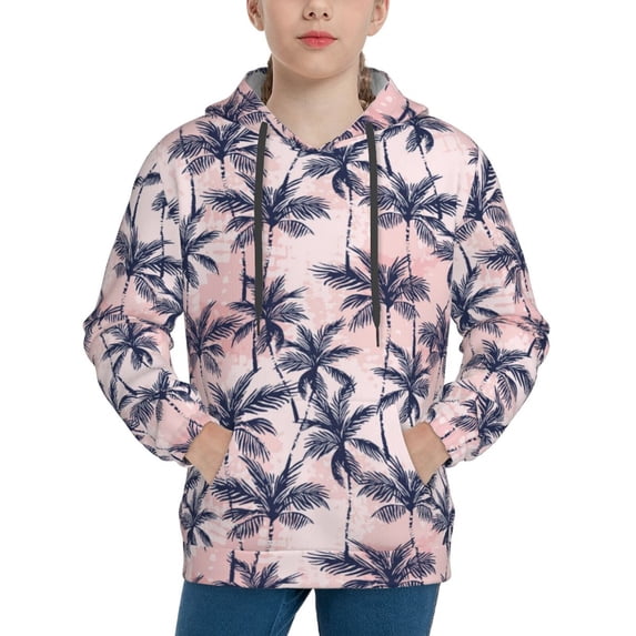 Hoodies for Teen Girls Boys - Palm leaves_H Warm Boys' Fashion Hoodies & Sweatshirts, Boys Girls Kids Clothes Size 18-20 Youth Pullover with Kangaroo Pocket