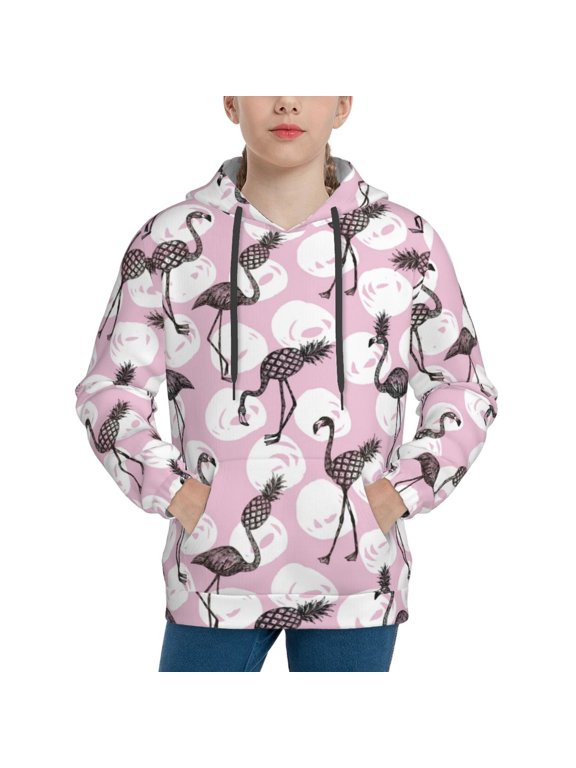 Hoodies for Teen Girls Boys - Pineapple Flamingo Warm Boys' Fashion Hoodies & Sweatshirts, Boys Girls Kids Clothes Size 18-20 Youth Pullover with Kangaroo Pocket