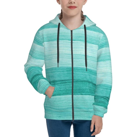 Hoodies for Teen Girls Boys - Teal Turquoise Warm Boys' Fashion Zip Up Hoodies & Sweatshirts, Boys Girls Kids Clothes Size 7-8 Youth Pullover with Kangaroo Pocket