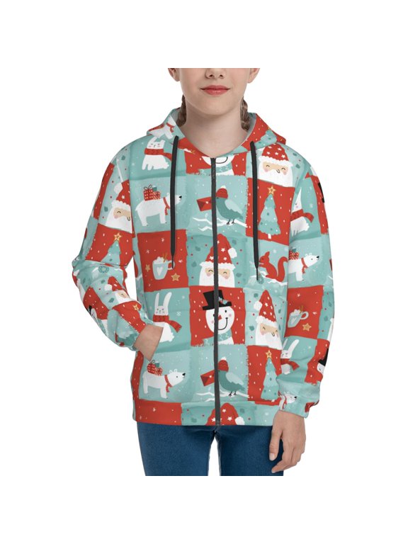 Hoodies for Teen Girls Boys - Warm Christmas Memories Warm Boys' Fashion Zip Up Hoodies & Sweatshirts, Boys Girls Kids Clothes Size 18-20 Youth Pullover with Kangaroo Pocket