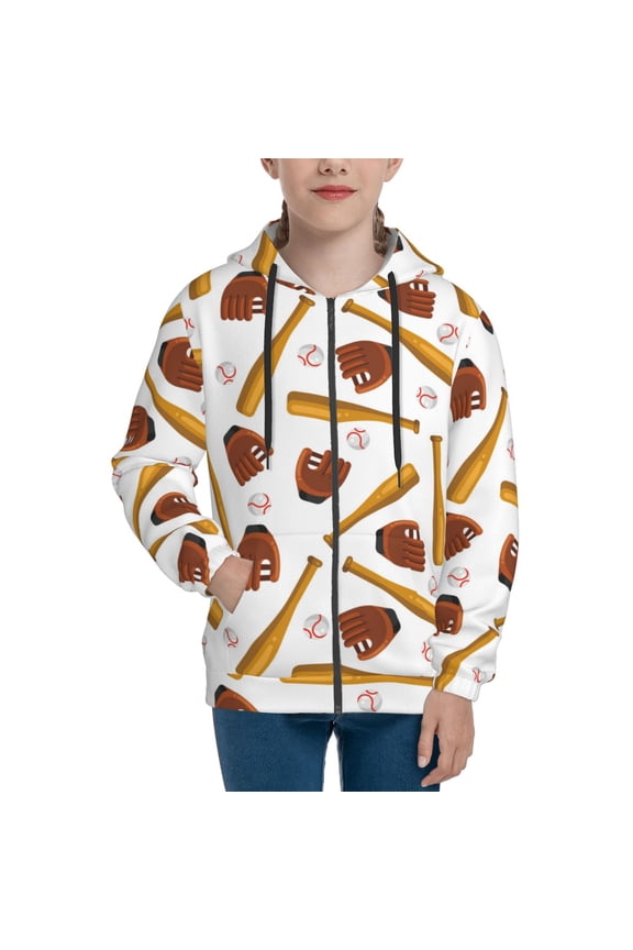 Hoodies for Teen Girls Boys - baseball sport Warm Boys' Fashion Zip Up Hoodies & Sweatshirts, Boys Girls Kids Clothes Size 14-16 Youth Pullover with Kangaroo Pocket