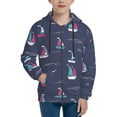thumbnail image 1 of Hoodies for Teen Girls Boys - cartoon boat shark fins blue Warm Boys' Fashion Zip Up Hoodies & Sweatshirts, Boys Girls Kids Clothes Size 14-16 Youth Pullover with Kangaroo Pocket, 1 of 5