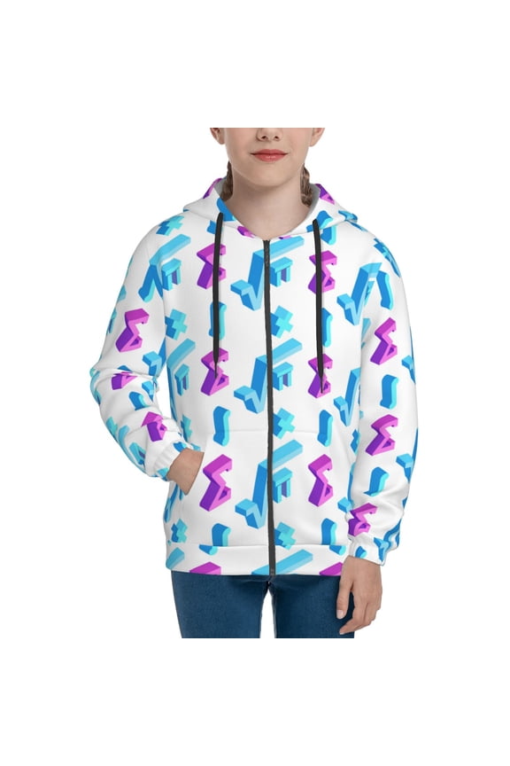 Hoodies for Teen Girls Boys - funny Math Symbol Print Warm Boys' Fashion Zip Up Hoodies & Sweatshirts, Boys Girls Kids Clothes Size 14-16 Youth Pullover with Kangaroo Pocket