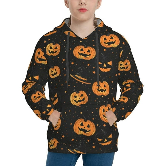 Hoodies for Teen Girls Boys - halloween-pumpkins Warm Boys' Fashion Hoodies & Sweatshirts, Boys Girls Kids Clothes Size 7-8 Youth Pullover with Kangaroo Pocket