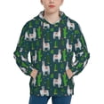 thumbnail image 1 of Hoodies for Teen Girls Boys - llama cactus alpaca cute green Warm Boys' Fashion Hoodies & Sweatshirts, Boys Girls Kids Clothes Size 14-16 Youth Pullover with Kangaroo Pocket, 1 of 5