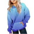 thumbnail image 1 of Hoodies for Teen Girls Cute Gradient Hoodies Long Sleeve Oversized Sweatshirts Pullover Tops Preppy Clothes Girls' Fashion Cute Gradient Hoodies for Girls Pullover Tops with Kangaroo Pocket, 1 of 3