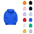 thumbnail image 1 of Hoodies for Teen Girls boys Clothes boys Child Toddler Boys Girls Solid Long Sleeve Patchwork Hooded Thickened Warm Sweatshirt Pullover Blouse Tops Outfits Clothes, 1 of 5