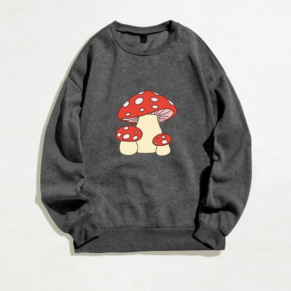 Hoodies For Teens Boys Womens Cute Frog Sweatshirt Kawaii Mushroom Hoodie For Teen Girls Clothes Graphic Design Pullover Sweatshirts Boys Hoodies Size 10 12 14-16 Christmas Gray