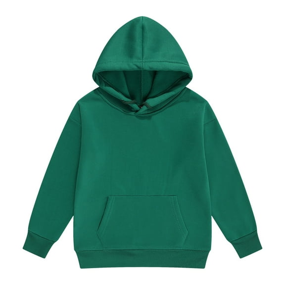 Hoodies - Toddler Boys Girls Pullover Hoodie Long Sleeve Soft Sweatshirt Top Comfortable Casual Wear Everyday Play Outfits - Essentials Hoodie,Color:Green,Size:5-6 Years