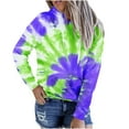 thumbnail image 1 of Hoodies Woman Women Plus Size Tie-Dye Printed Gradient Pullover Long Sleeve Sweatshirt Top, 1 of 4