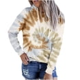 thumbnail image 1 of Hoodies Woman Women Plus Size Tie-Dye Printed Gradient Pullover Long Sleeve Sweatshirt Top, 1 of 4
