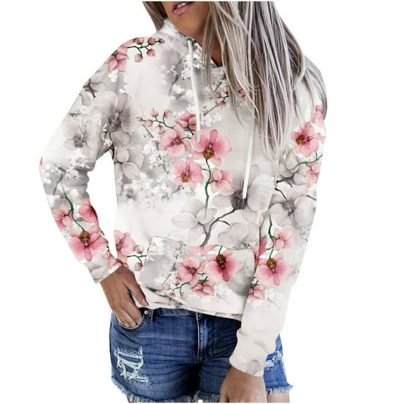 Hoodies Woman Clearance, Women Plus Size Tie-Dye Printed Gradient Pullover Long Sleeve Sweatshirt Top