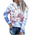 thumbnail image 1 of Hoodies Woman Women Plus Size Tie-Dye Printed Gradient Pullover Long Sleeve Sweatshirt Top, 1 of 4