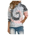 thumbnail image 1 of Hoodies Woman Clearance, Women Plus Size Tie-Dye Printed Gradient Pullover Long Sleeve Sweatshirt Top, 1 of 7