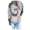 thumbnail image 1 of Hoodies Woman Clearance, Women Plus Size Tie-Dye Printed Gradient Pullover Long Sleeve Sweatshirt Top, 1 of 9
