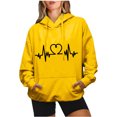 thumbnail image 1 of Hoodies Woman Clearance, Women's Hoodies Heart Print Loose Casual Long Sleeve Sweatshirt Tops, 1 of 6