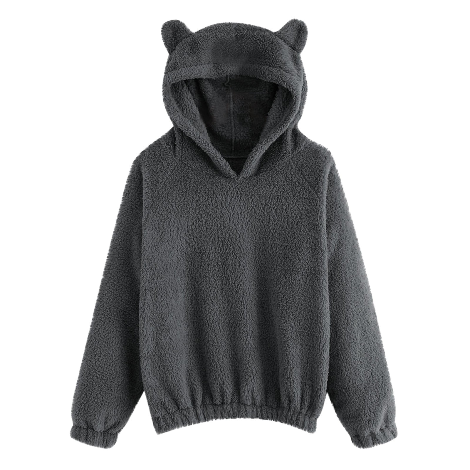 Fuzzy bear hoodie hot sale