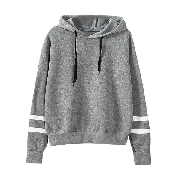 Hoodies Woman Women's casual loose long sleeve solid color hooded sweatshirt blouse