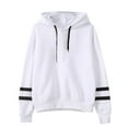 thumbnail image 1 of Hoodies Woman Women's casual loose long sleeve solid color hooded sweatshirt blouse, 1 of 4