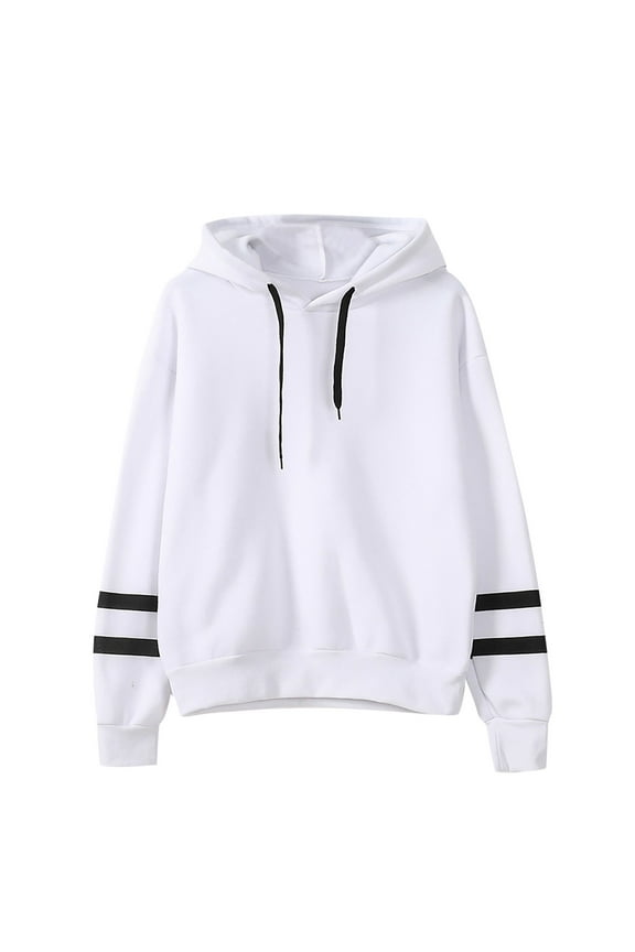 Hoodies Woman Women's casual loose long sleeve solid color hooded sweatshirt blouse