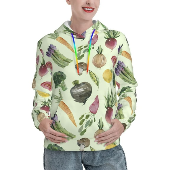 Hoodies for Women - Asparagus Print vegetable Comfrt Colour Drawstring Women'S Fashion Hoodies & Sweatshirts, Fall Outfits Clothes for Women 2024 Pullover with Kangaroo Pocket