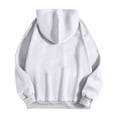 thumbnail image 1 of Hoodies for Women Casual Solid Color Pocket Zipper Hoodie Ladies Turtleneck Tops Hole Shirt Sweatpants And Sweatshirts Ladies Sweats Cute Crop Hoodie Hoodies Women Lightweight Apparel Size White 3XL, 1 of 4