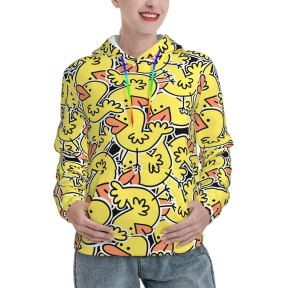 Hoodies for Women - Ducks Comfrt Colour Drawstring Women'S Fashion Hoodies & Sweatshirts, Fall Outfits Clothes for Women 2024 Pullover with Kangaroo Pocket