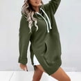 thumbnail image 1 of Hoodies for Women Fashion Hoodies & Sweatshirts Fashion Casual Warm Sweatshirt Long Sleeve O Neck Soft Solid Shirt Ladies Winter Sweatshirts Tops Green, 1 of 1