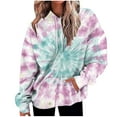 thumbnail image 1 of Hoodies for Women Fashion Tie Dye Gradient Oversized Sweatshirt Plus Size Loose Fit Cute Hooded Jacket Outwears Drawstring Fall Pullover Tops with Pocket, 1 of 7