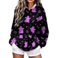 thumbnail image 1 of Hoodies Women Festive Halloween Letter Print Sweatshirt Stylish Long Sleeve Pullover Tops for Autumn Celebration, 1 of 6