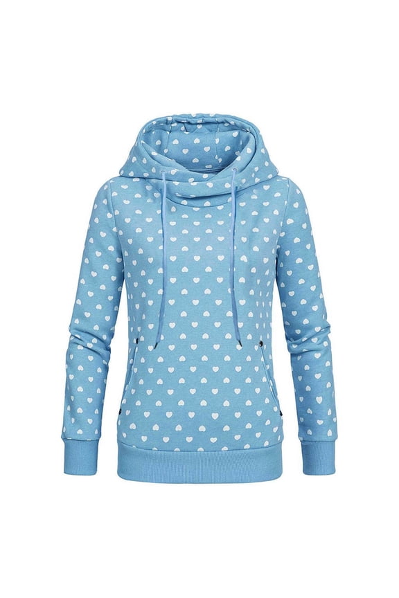 Hoodies for Women Funnel Neck Sweatshirt Women Size Medium Hoodies Cropped Hoodie Lady Sweatshirt Men Fall Jackets Trendy Fashion Casual Athletic Hoodie Women's Sports Sweatshirts & Blue S