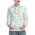 thumbnail image 1 of Hoodies for Women - Leaf print Comfrt Colour Drawstring Women'S Fashion Hoodies & Sweatshirts, Fall Outfits Clothes for Women 2024 Pullover with Kangaroo Pocket, 1 of 7