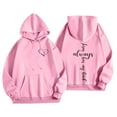thumbnail image 1 of Hoodies for Women Letter Print Hoodies Long Sleeved Hoodie With Pockets Lightweight Long Sweatshirts Womens Zippe Sweatshirts Customized Sweaters Women Zip Sweatshirt Hoodie Ladies Pink 2XL, 1 of 4