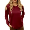 thumbnail image 1 of Hoodies for Women Longline Ribbed Hoodie Streetwear Women's For Everyday Comfort Classic Pullover With Hood Casual Outings Versatile Style Fall And Winter Ideal Pairing Jeans Pants, 1 of 4
