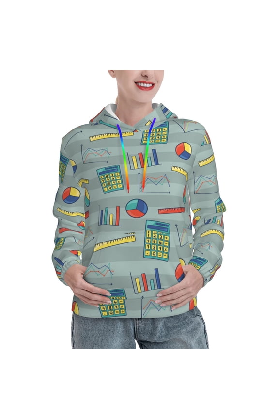 Hoodies for Women - Math Print ruler calculator Comfrt Colour Drawstring Women'S Fashion Hoodies & Sweatshirts, Fall Outfits Clothes for Women 2024 Pullover with Kangaroo Pocket