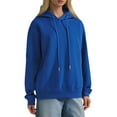thumbnail image 1 of Hoodies for Women Oversized Drop Shoulder Pullover Drawstring Sweatshirts Casual 2025 Heavyweight Fall Winter Loose Outdoor Daily Womens Hooded Sweatshirt Blue S, 1 of 4
