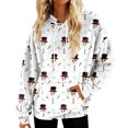 thumbnail image 1 of Hoodies for Women Oversized Winter Plush Cute Sweatshirts Pullover Trendy Fall Winter Clothes with Christmas Print for Comfortable Seasonal Wear,White,M, 1 of 6