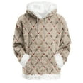 thumbnail image 1 of Hoodies For Women Oversized Winter Plush Cute Sweatshirts Pullover Trendy Fall Winter Clothes, Christmas Print Flannel Hoodie, Comfortable and Warm,Camel,M, 1 of 5