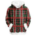 thumbnail image 1 of Hoodies For Women Oversized Winter Plush Cute Sweatshirts Pullover Trendy Fall Winter Clothes, Christmas Print Flannel Hoodie, Comfortable and Warm,Red,S, 1 of 5