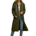thumbnail image 1 of Hoodies for Women Plus Size Casual Long Sleeve Zip up Jacket Coat with Pockets Solid Color Sweatshirt for Daily Wear with Jeans Fall and Winter Outfits, 1 of 5
