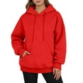 thumbnail image 1 of Hoodies for Women Pullover Hoodie Mock Neck Streetwear Travel Look Men's Casual Pullover Hoodie Long Sleeve Comfortable Winter Warm Lined Sweatshirt With Drawstring Pocket For Daily Wear, 1 of 4