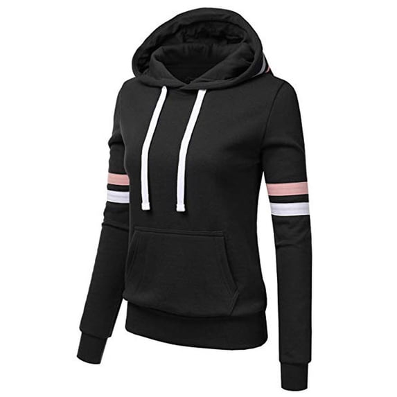 Hoodies for Women Pullover Long Lightweight Sweatshirts Womens Fashion Sweatshirt Ladies Pullover Hoodie Zip Sweatshirts for Women No Hoodie Womens Lightweight Zip up Hoodies Workout Lined Black 3XL