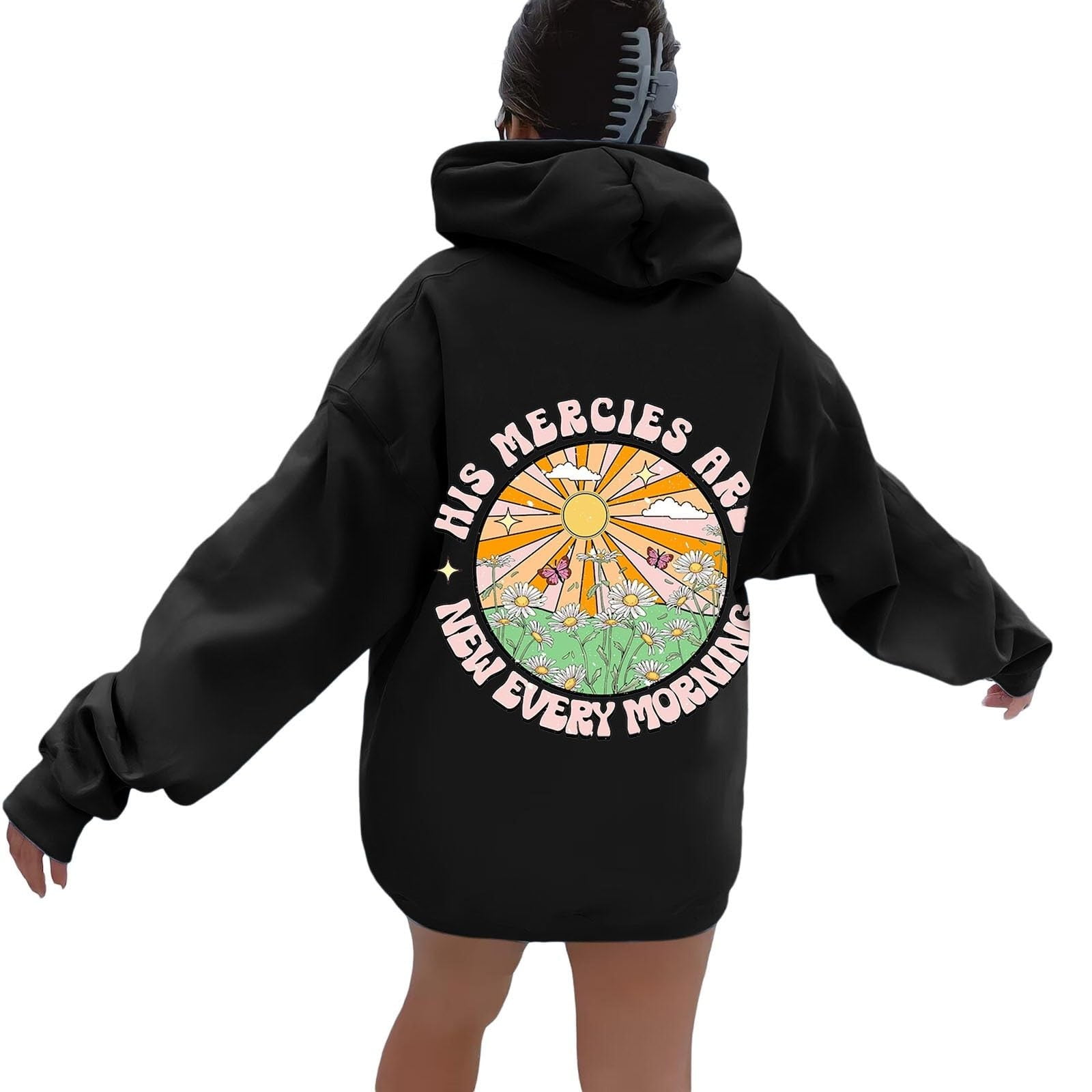 Hoodies for Women Teen Girls Y2K Pullover Tops with Pocket Long Sleeve