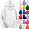 thumbnail image 1 of Hoodies for Women Tsivenald Solid Color Women Hoodies Fall Fashion Casual Long Sleeve Hooded Sweatshirts Loose Comfy Trendy Pullover Tops with Pockets, Size XS-3XL, 1 of 7