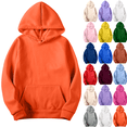 thumbnail image 1 of Hoodies for Women Tsivenald Solid Color Women Hoodies Fall Fashion Casual Long Sleeve Hooded Sweatshirts Loose Comfy Trendy Pullover Tops with Pockets, Size XS-3XL, 1 of 7