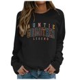 thumbnail image 1 of Hoodies for Women Womens Sweatshirt Oversized Sweatshirts Crewneck Long Sleeve Pullover Zippe Jacket Extra Long Sweatshirt Hoodie Boys Size Two Short Outfits Casual Pullover Women Active Wear Black M, 1 of 5